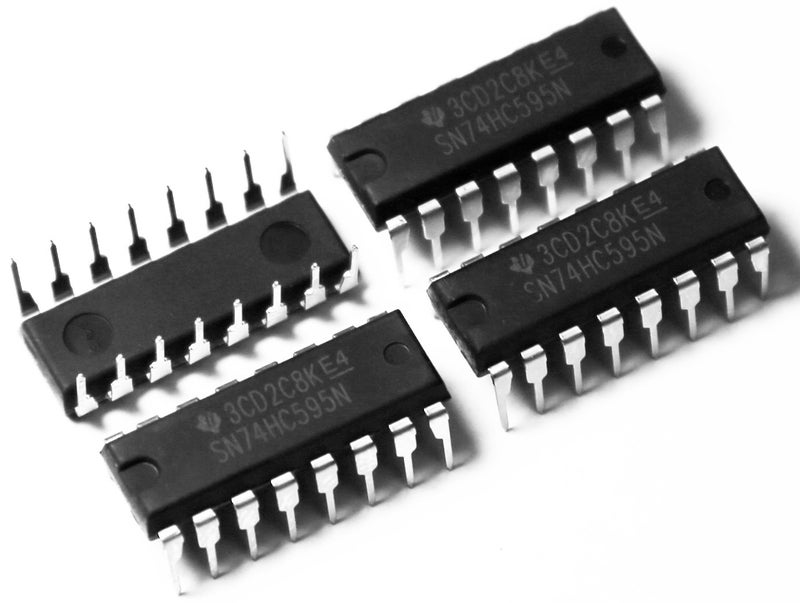 TEXAS INSTRUMENTS SN74HC595N IC 8-Bit Shift Registers with 3-State Output Registers (Pack of 4) - Image 2