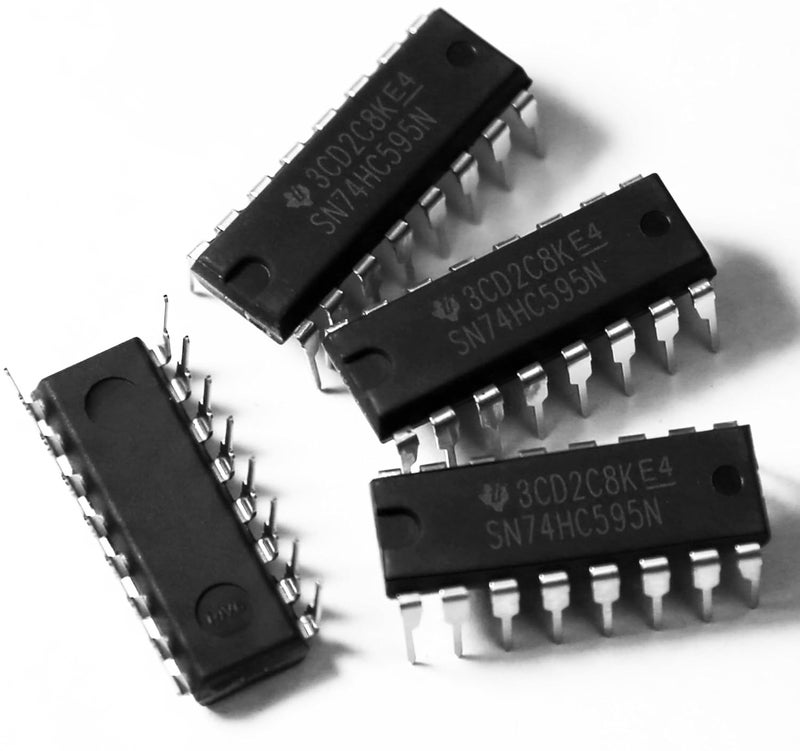 TEXAS INSTRUMENTS SN74HC595N IC 8-Bit Shift Registers with 3-State Output Registers (Pack of 4) - Image 3