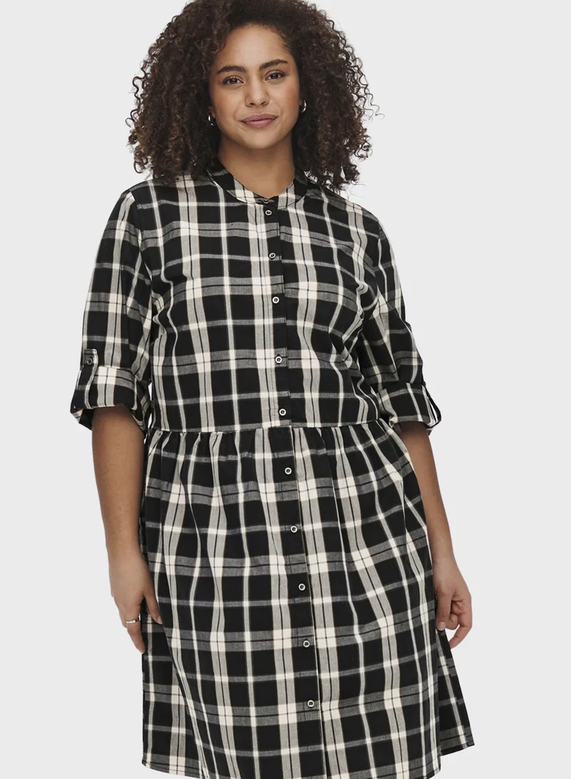 Only Carmakoma Check Print Dress