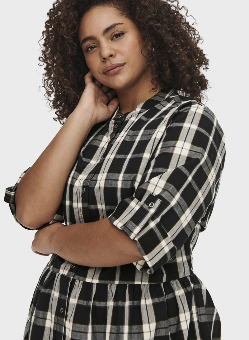 Only Carmakoma Check Print Dress