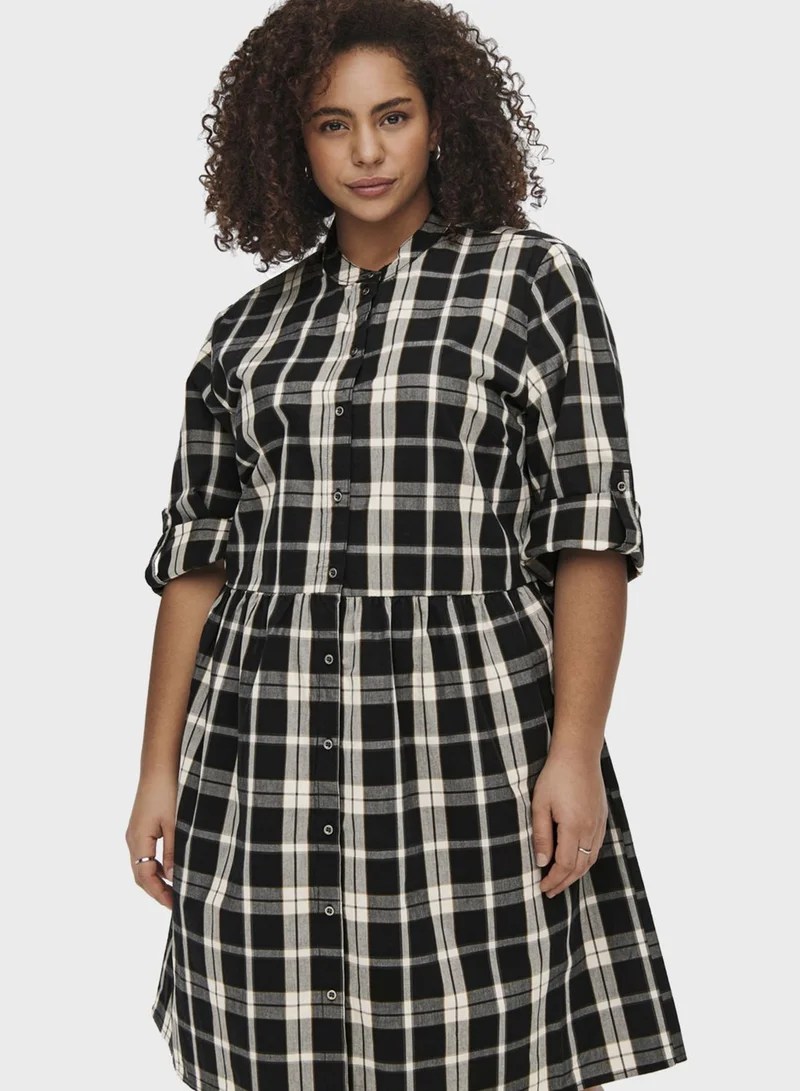 Only Carmakoma Check Print Dress