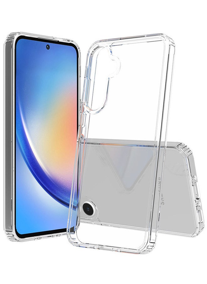 Depend For Samsung Galaxy A55 5G Shockproof Protective Case Cover With Hard Back Sheel, Non-Yellowing, Anti-Scratch, Drop Protection, Slim Fit Cover Case For Samsung Galaxy A55, Clear  - Image 1