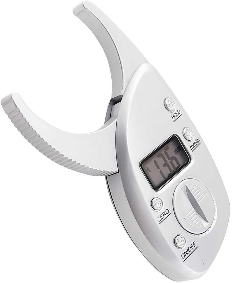 GAIN EXPRESS Body Fat Caliper Skinfold Caliper Professional Skin Thickness Fat Measure Body Fat Tester Body Fat Monitors for Health Monitoring Handheld BMI Body Fat Measurement Device - Image 1
