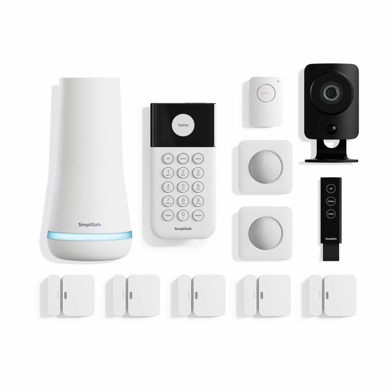 SimpliSafe 12 Piece Wireless Home Security System w/HD Camera - Optional 24/7 Professional Monitoring - No Contract - Compatible with Alexa and Google Assistant, White - Image 1
