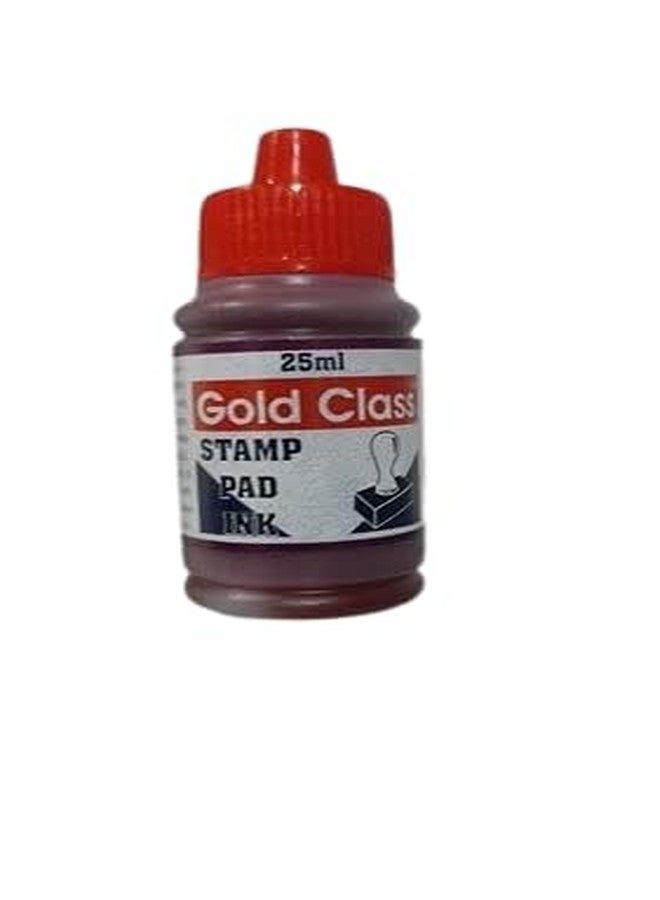 Gold Class Stamp Pad Ink(25ml)-Pack of 10 (Red) - Image 1