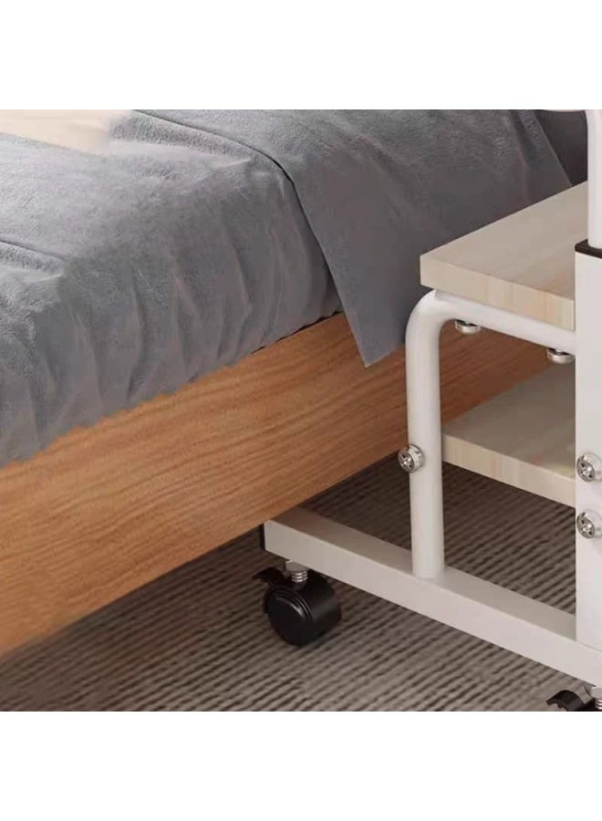 شي ون طاولة لابتوب قابلة للتعديل من SHEE ONE بلون بيج أنيق | طاولة متحركة للعمل والدراسة بارتفاع قابل للتعديل من 60 إلى 85 سم | طاولة طعام على السرير وطاولة بجانب السرير و الكنب مع رف تخزين إضافي | مناسبة للمساحات الصغيرة – الأبعاد: 40×60 سم - Image 5