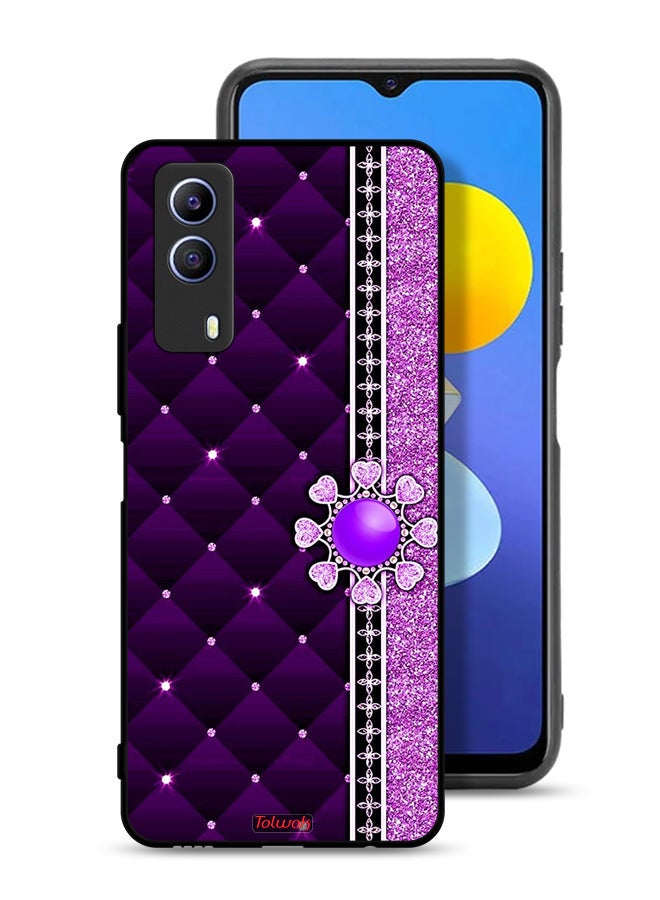 Tolwak Vivo T1x Protective Case Cover Glitter Hearts - Image 1