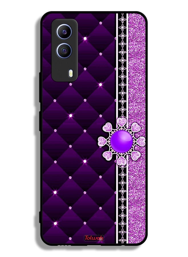 Tolwak Vivo T1x Protective Case Cover Glitter Hearts - Image 2