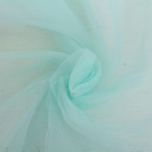Filloxy Net Fabric Cloth for Multi Decoration, Parties, Festival, Costumes, Gift Packing, Party, Backdrop Material mandap, Pooja Background Ribbon Wedding Decoration, 58" Width (Aqua Green, 2 Meter) - Image 3