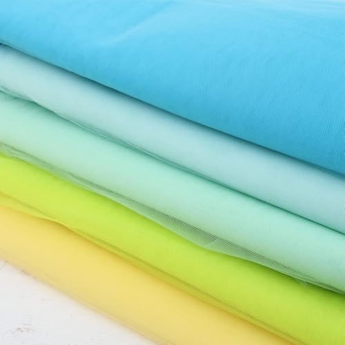 Filloxy Net Fabric Cloth for Multi Decoration, Parties, Festival, Costumes, Gift Packing, Party, Backdrop Material mandap, Pooja Background Ribbon Wedding Decoration, 58" Width (Aqua Green, 2 Meter) - Image 2