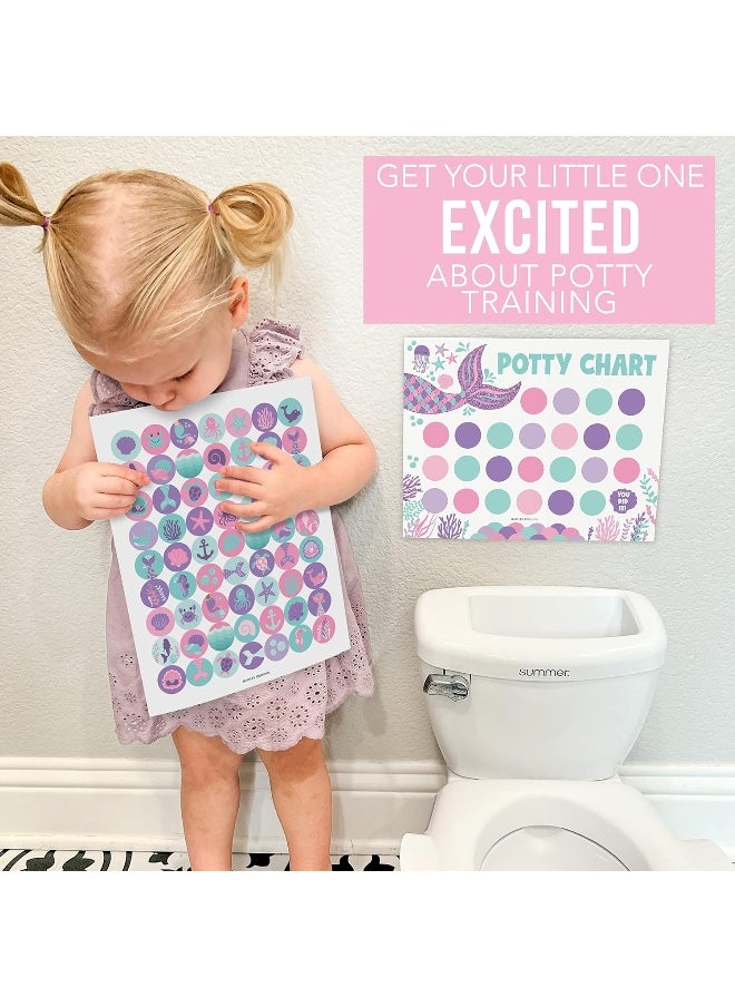 Hadley Designs Mermaid Potty Training Chart For Toddler Girls  - Image 4