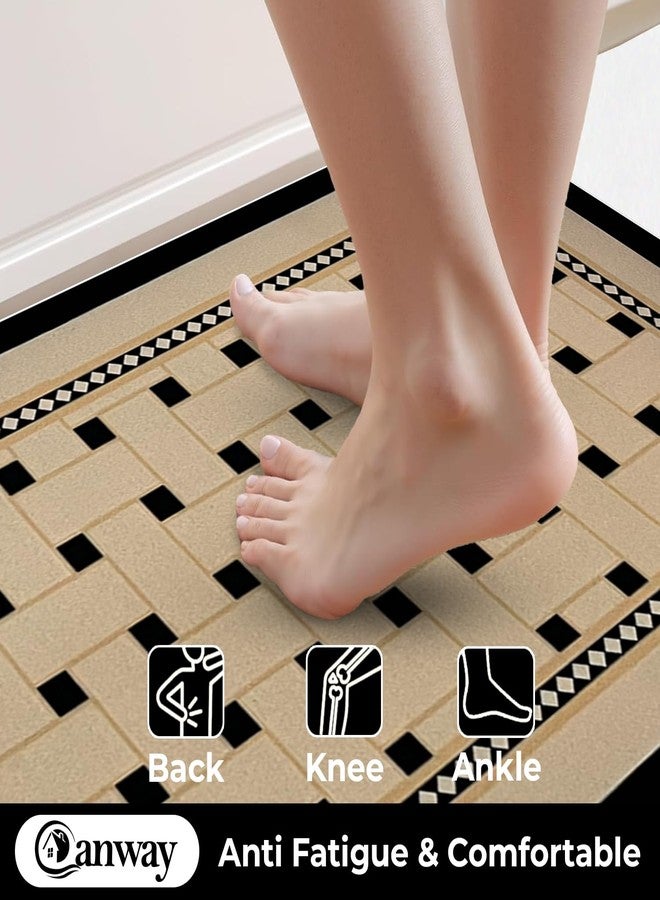 CANWAY Kitchen Mat White Dot Design - Set of 2 (40×60 & 120×40 CM) Super Absorbent, Non-Skid, Waterproof & Easy Wash Floor Mats for Home & Kitchen - Image 5
