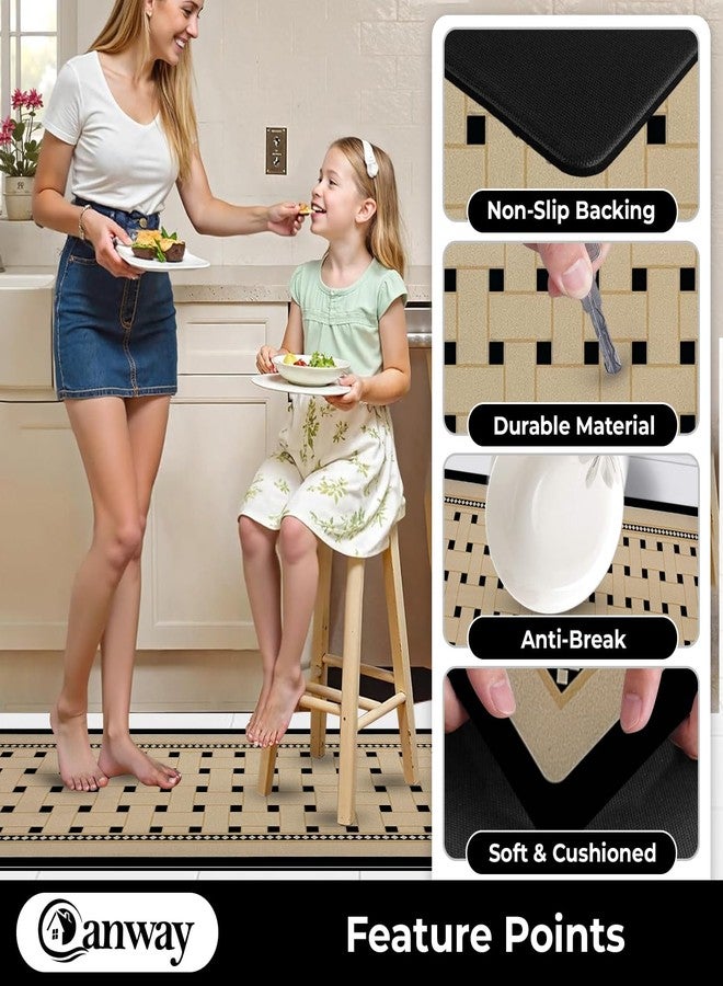CANWAY Kitchen Mat White Dot Design - Set of 2 (40×60 & 120×40 CM) Super Absorbent, Non-Skid, Waterproof & Easy Wash Floor Mats for Home & Kitchen - Image 4