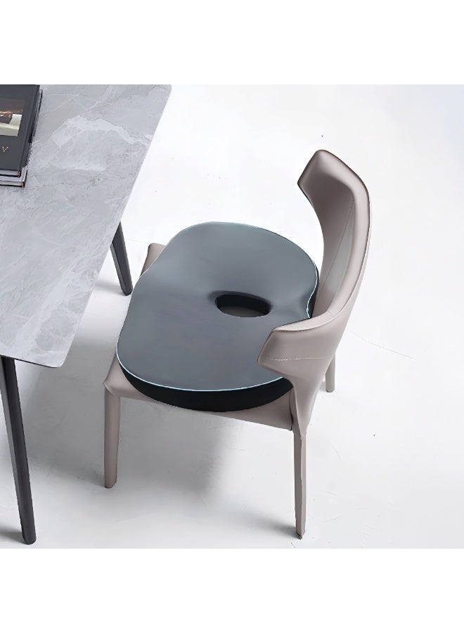 GREEN LION Cloud Plus Seat Cushion with Memory Foam / Ergonomic U-Shaped Design / All-Day Comfort / Pressure Relief & Leg Support - Grey - Image 3