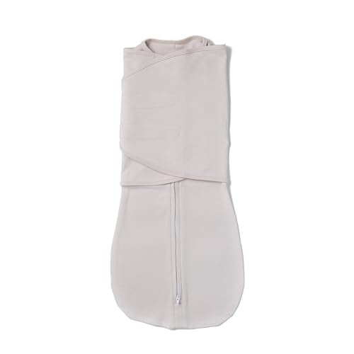 LullaBaby "Double Dream Swaddle: Exclusive Dual Wing Design, Pediatrician-Endorsed, Ultra-Soft Cotton, 0-2 Months, 6-14 lbs - White Sand - Image 1