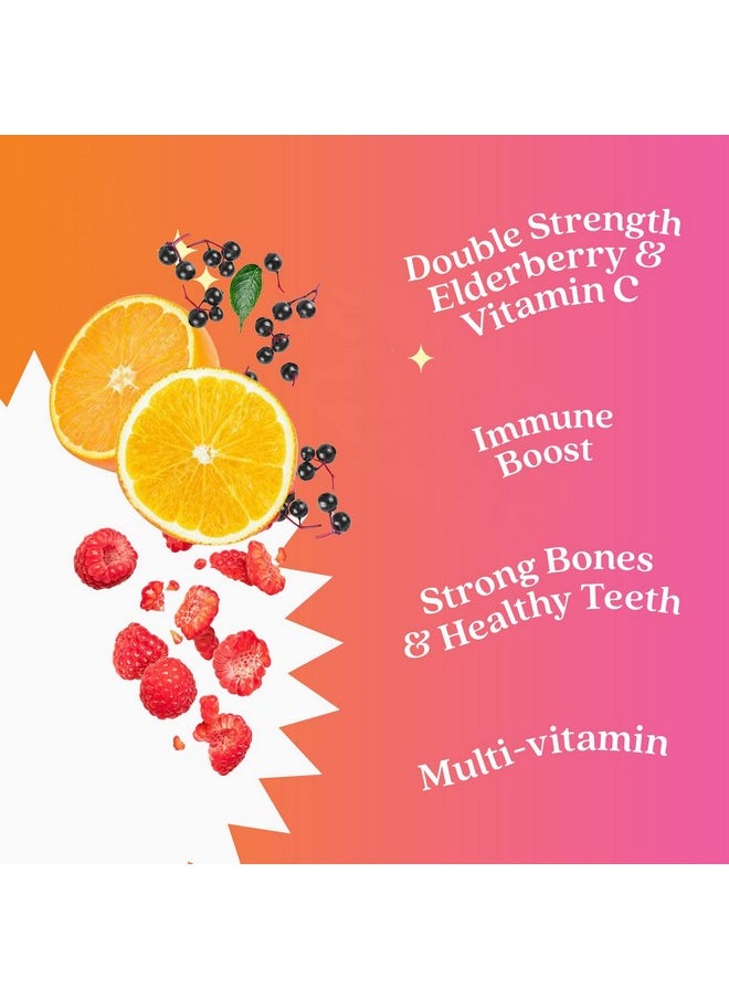 BeLive - Elderberry Gummies With Vitaminc C Propolis Echinacea. Max Strength 200Mg Sambucus Black Elder Immune Support Vitamins Supplement Made For Adults & Kids ; Raspberry Flavored. 50 Count - Image 1