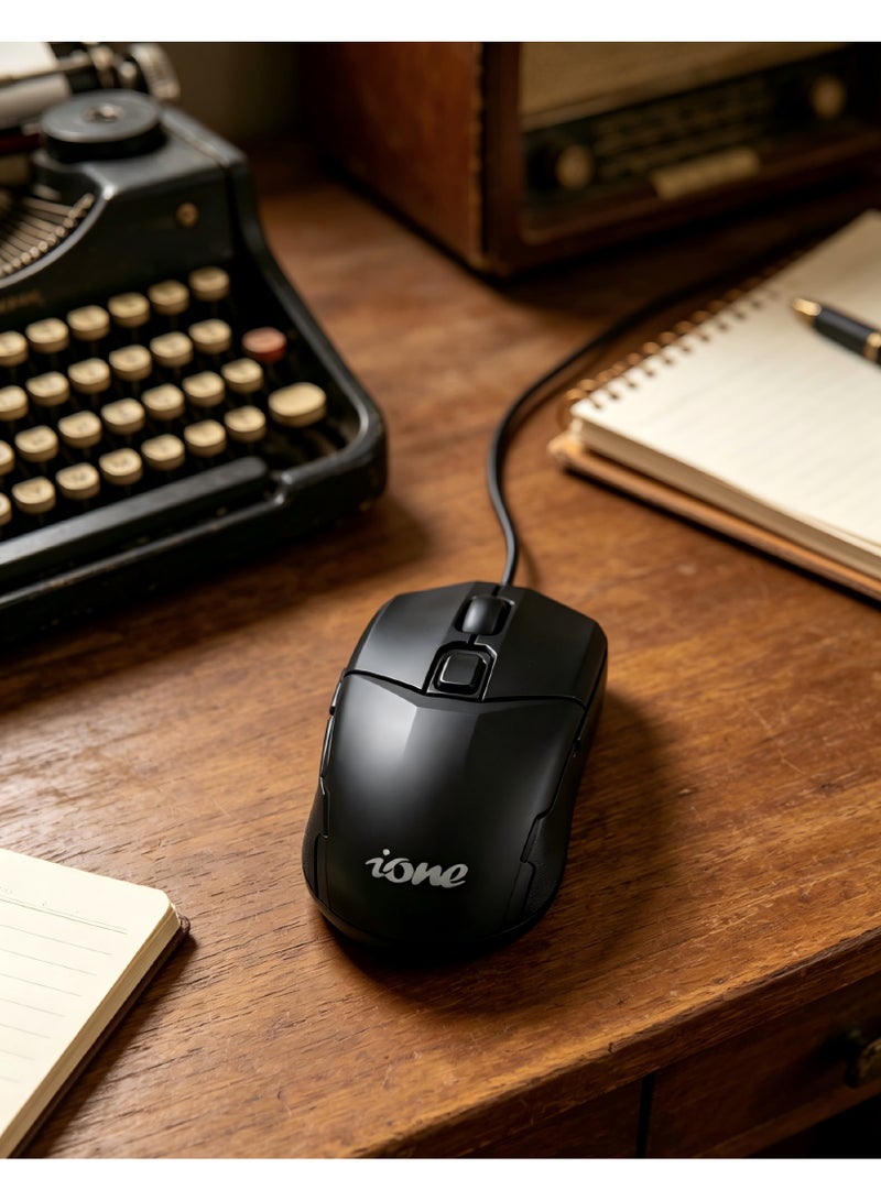 ione LYNX-W135 RGB Gaming Mouse | 6400 DPI Adjustable Wired Mouse with 6 Programmable Buttons, 7 Color LED, Ergonomic Design for PC/Laptop Gamers - Image 5