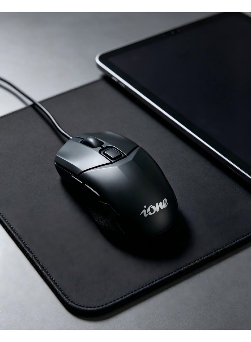 ione LYNX-W135 RGB Gaming Mouse | 6400 DPI Adjustable Wired Mouse with 6 Programmable Buttons, 7 Color LED, Ergonomic Design for PC/Laptop Gamers - Image 3