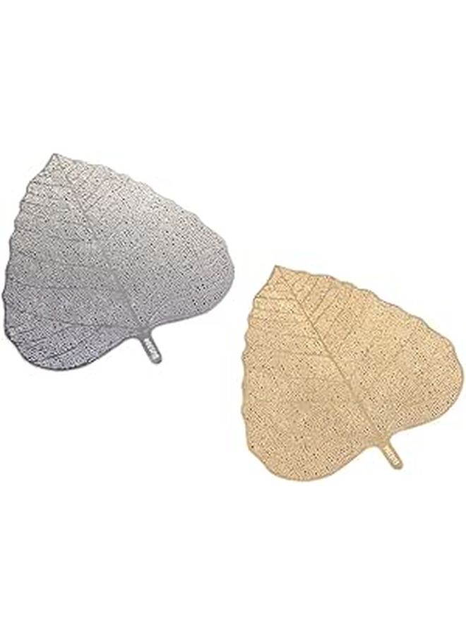 2pcs Stainless Steel Tea Strainer Fine Mesh Bodhi Leaf Loose Leaf Brewing - Image 1