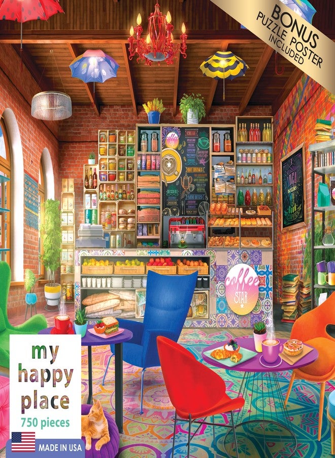 Rose Art - My Happy Place - Boho Coffeshop - 750 Piece Jigsaw Puzzle for Adults - Image 3