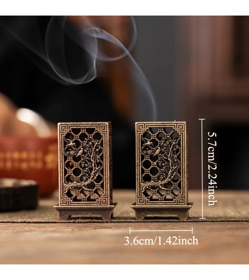 Set Of 2 Incense Holders With Auspicious Clouds Design For Traditional Chinese Tea Ceremonies Vertical And Plate Styles For Home Atmosphere Decor - Image 2