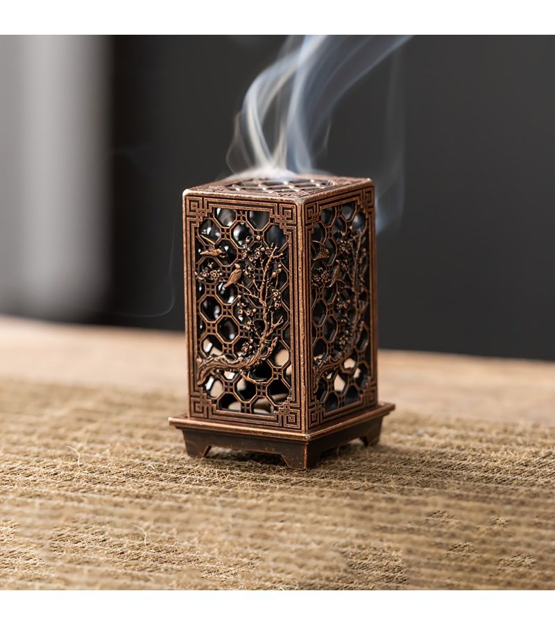 Set Of 2 Incense Holders With Auspicious Clouds Design For Traditional Chinese Tea Ceremonies Vertical And Plate Styles For Home Atmosphere Decor - Image 4