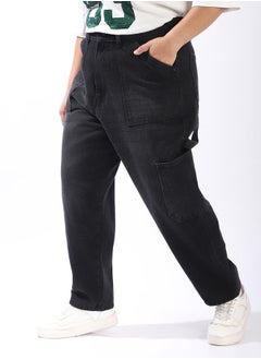 HIGH STAR Women Relaxed Mom Fit Carpentar Cargo High-Rise Jeans  - Image 3