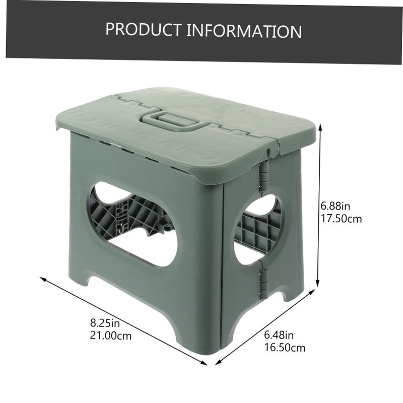 Heavy Duty Plastic Outdoor Stool With Handle For Camping Kids Blue - Image 4
