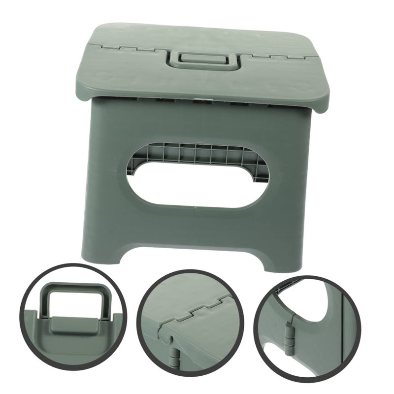 Heavy Duty Plastic Outdoor Stool With Handle For Camping Kids Blue - Image 5
