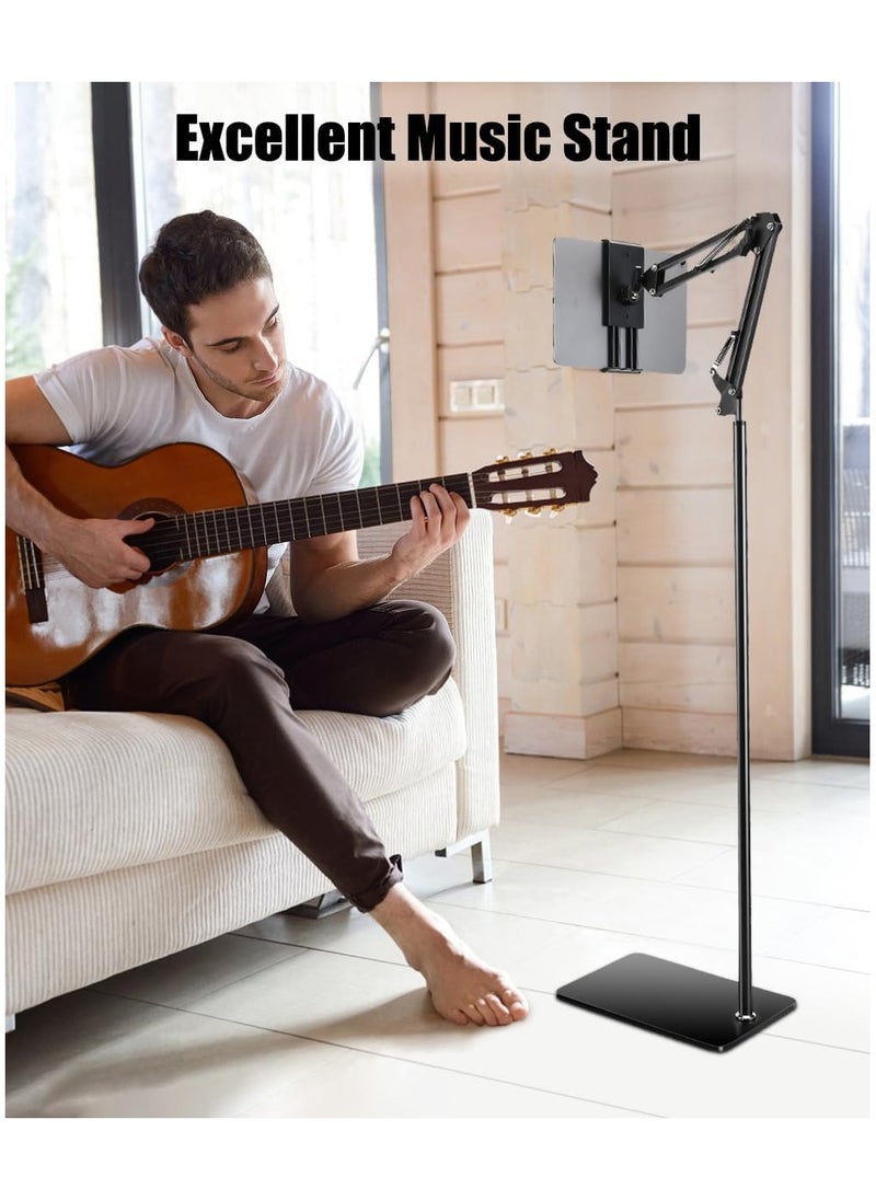 NNEWVANTE Tablet Floor Stand, 360° Flexible Rotation Tablet Stand with Heavy Duty Base, Adjustable Tablet Mount, iPad Stand for Bed, Holder for/Switch/Phone or Other Electronic Devices  - Image 5