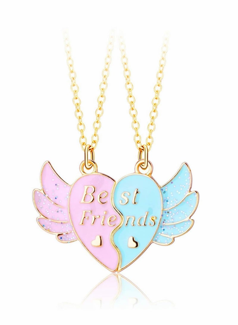 Luckam Friendship Necklace Best Friend Necklace Gifts Magnetic Matching BFF Necklace for 2 Girls Sister - Image 1