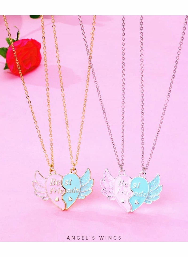 Luckam Friendship Necklace Best Friend Necklace Gifts Magnetic Matching BFF Necklace for 2 Girls Sister - Image 2