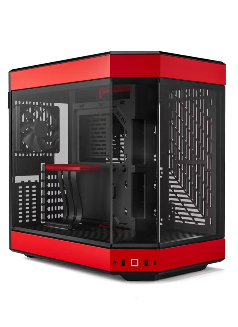 HYTE HYTE Y60 Mid-Tower Modern Aethetic Case - Black/Red  - Image 1