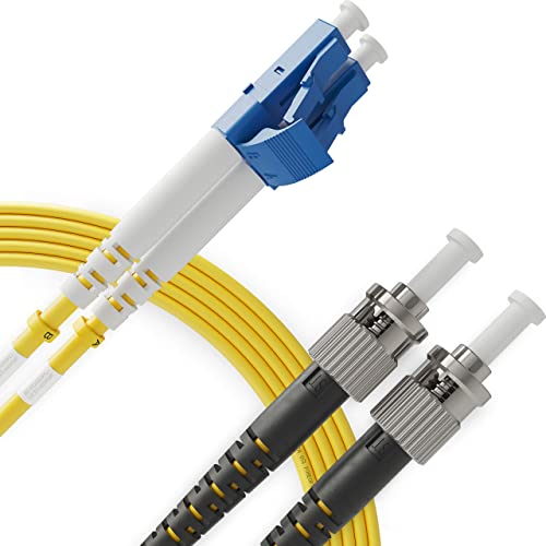 BEYONDTECH 1m (3.28ft) LC to ST Fiber Patch Cable – UPC Single-Mode Duplex Fiber Optic Cable – 9/125µm core, Compatible with OS1 & OS2 – LSZH PUREOptics Series - Image 1
