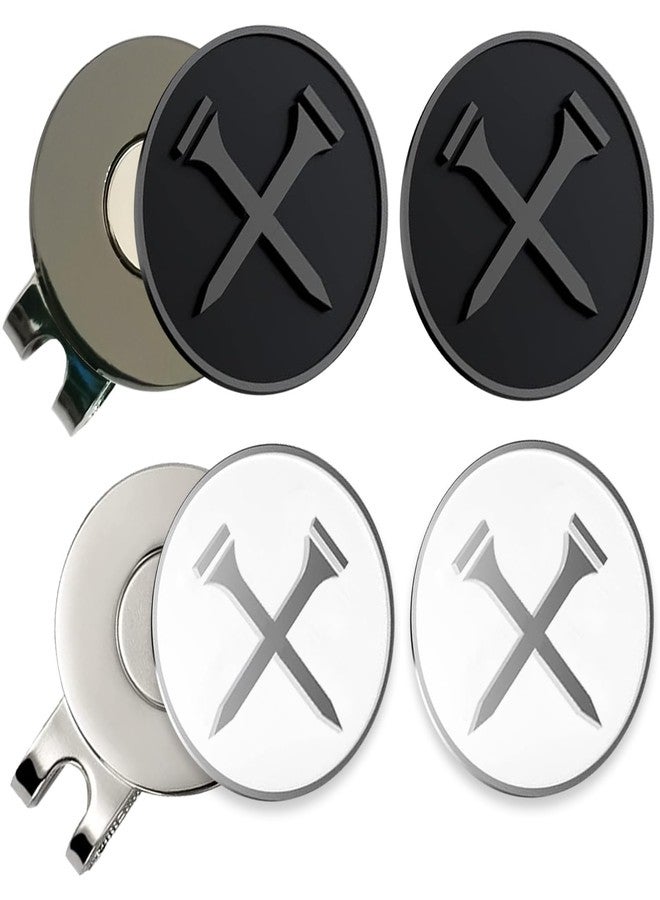 Adhere Golf Ball Markers Personlized Logo Enamel with A Strong Magnetic Hat Clips A Premium Golf Gifts for Golfer (Style A) - Image 1