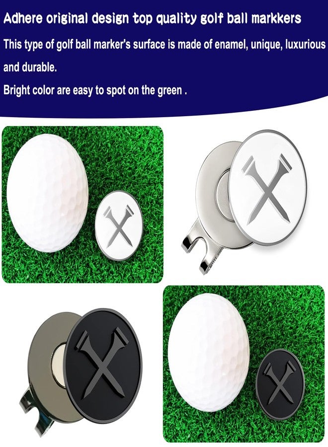 Adhere Golf Ball Markers Personlized Logo Enamel with A Strong Magnetic Hat Clips A Premium Golf Gifts for Golfer (Style A) - Image 4