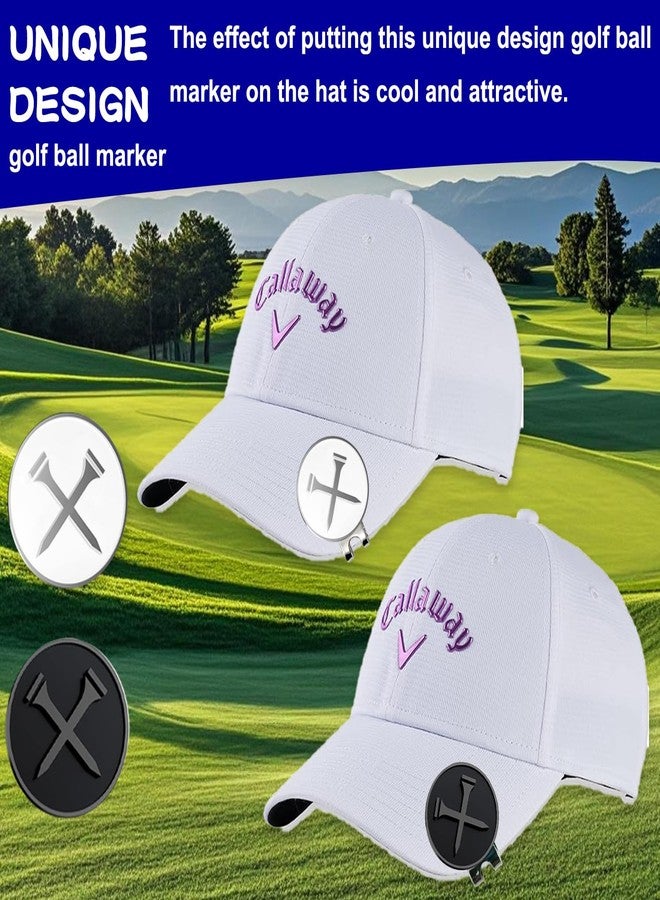 Adhere Golf Ball Markers Personlized Logo Enamel with A Strong Magnetic Hat Clips A Premium Golf Gifts for Golfer (Style A) - Image 3