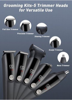 Xoopla Hair Clipper Cordless Professional 5 in 1 Hair Trimmers Beard Trimmer ,Multifunctional Mens Grooming Kit for Beard Face Nose and Ear Hair USB Rechargeable Electric Shaver for Men with Storage Base  - Image 3