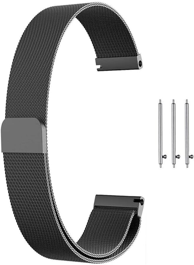 Generic - Generic 20mm Milanese Loop watchband Compatible for Samsung Gear S2 Classic/Huawei watch serial 2/ Xiaomi Amazfit Youth Bip, Magnetic Stainless Steel Starp Replacement Bracelet - Image 1