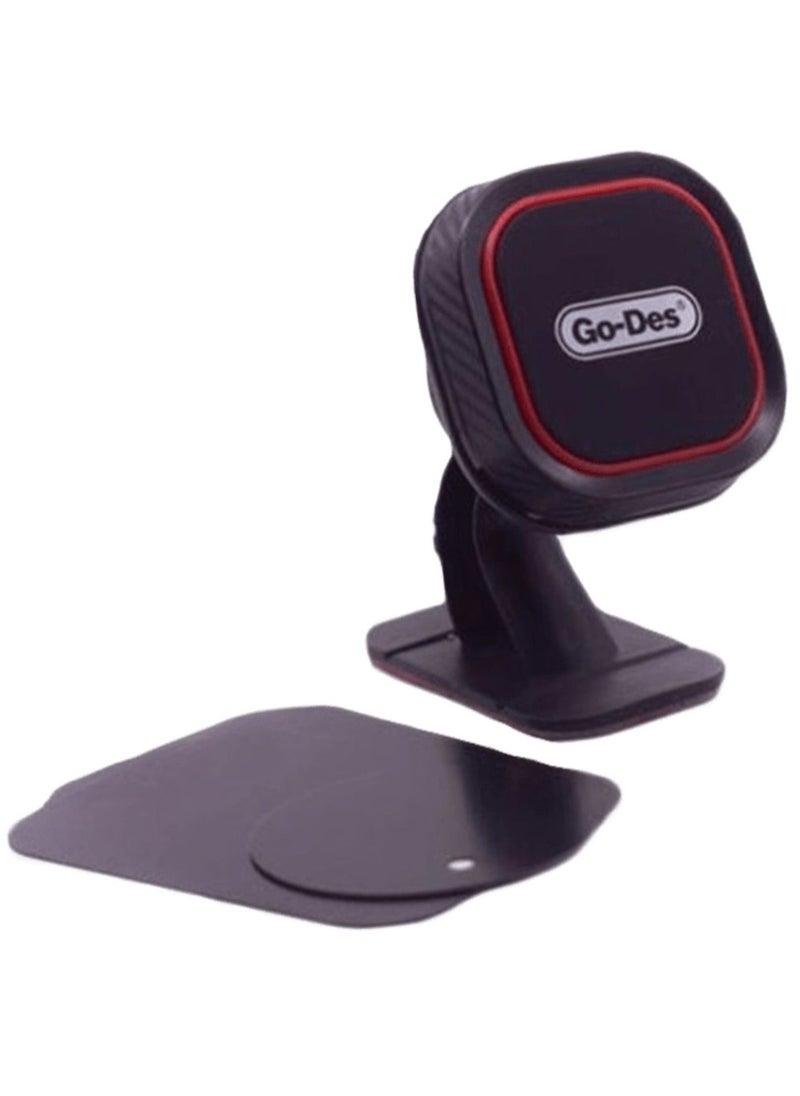 GO-DES - Magnetic car holder for smartphones, black/red - Image 1