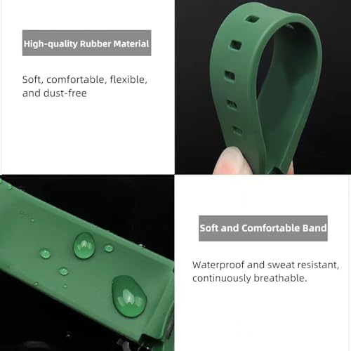 Danxancy Bands for Moonswatch Watch,Curved End Rubber Watch Strap Compatible with Omega Swatch Moonswatch Speedmaster Planet Series Replacement Band for Men Women - Image 2