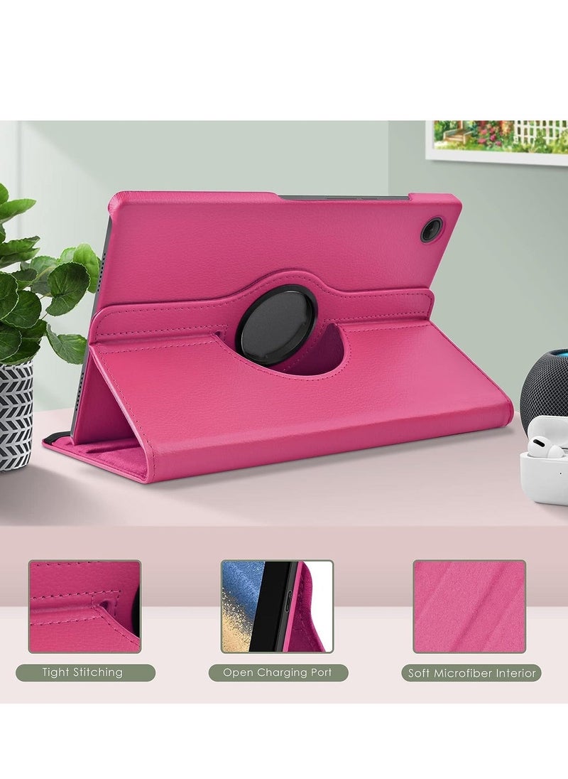 Case Compatible with Galaxy Tab A8 10.5" Case (SM-X200/X205/X207), Galaxy Tab A8 Case 10.5 inch,Auto Sleep/Wake 360° Rotating Stand Folio Leather Case for Tab A8 2022 (Rose Red) - Image 3