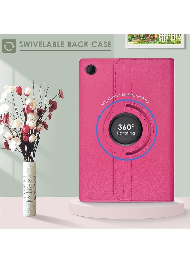 Case Compatible with Galaxy Tab A8 10.5" Case (SM-X200/X205/X207), Galaxy Tab A8 Case 10.5 inch,Auto Sleep/Wake 360° Rotating Stand Folio Leather Case for Tab A8 2022 (Rose Red) - Image 5