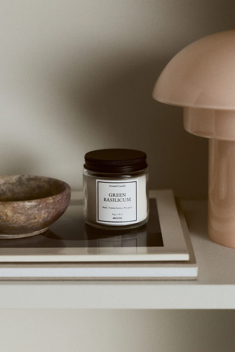 H&M Scented candle in glass holder