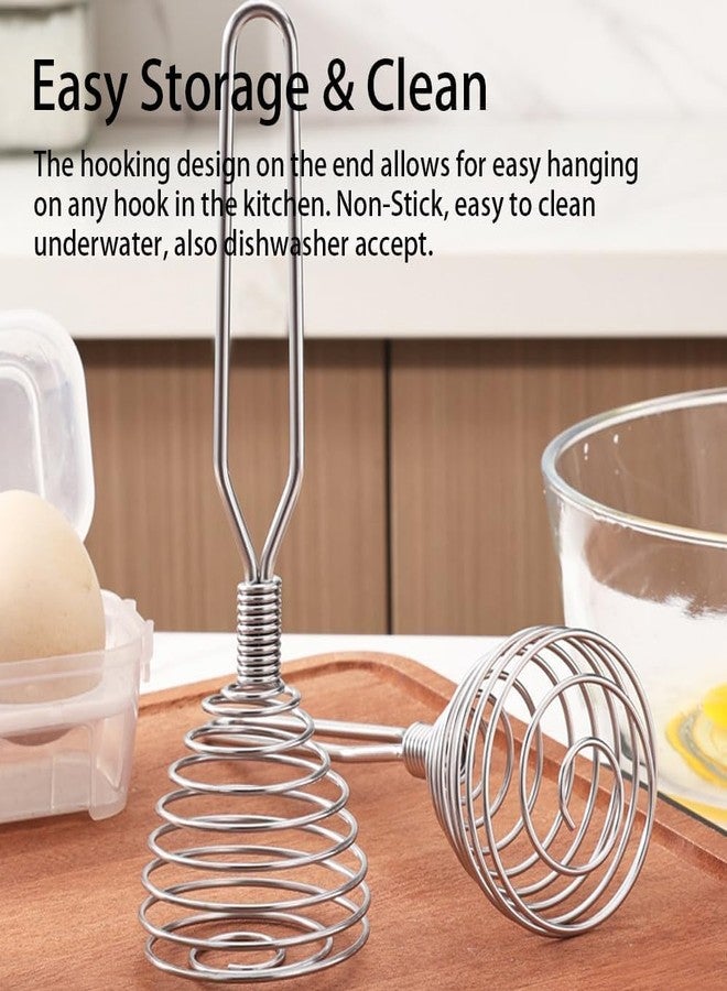 JIGVA Stainless Steel Wire Whisk Egg Beater, Spring Coil Hand Mixer for Blending, Beating & Stirring Eggs, Cream, Coffee, Sauces & Cooking Ingredients - Image 5