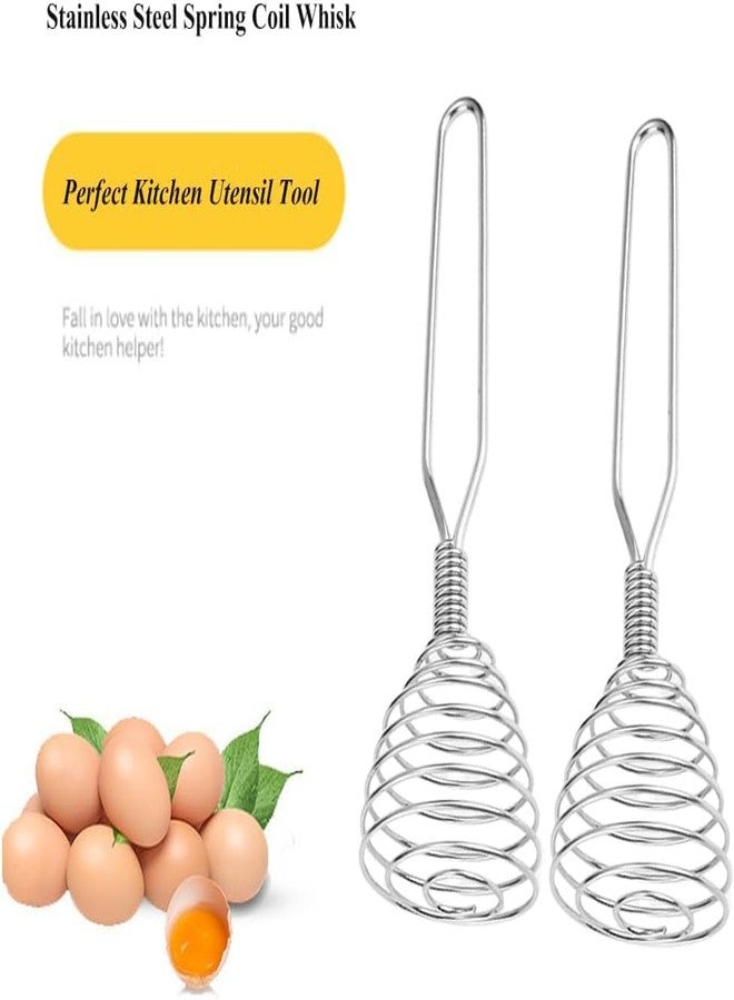 JIGVA Stainless Steel Wire Whisk Egg Beater, Spring Coil Hand Mixer for Blending, Beating & Stirring Eggs, Cream, Coffee, Sauces & Cooking Ingredients - Image 3