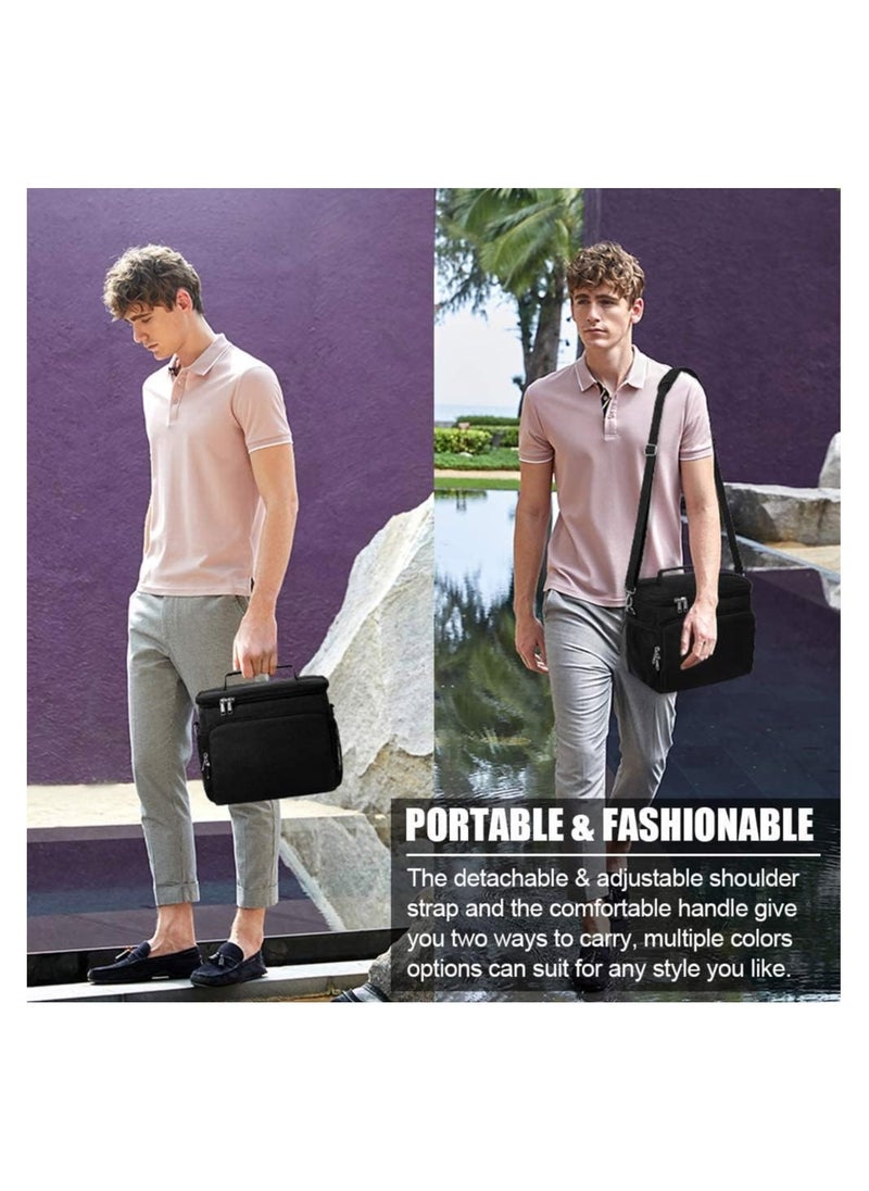 Bluejw - Insulated Lunch Bag For Men Women Kids With Strap Handles, Wide Open Easy To Clean Insulated Lunch Bag Box For Office Work School Picnic Travel, Leakproof Thermal Cooler Insulated Lunch - Image 1