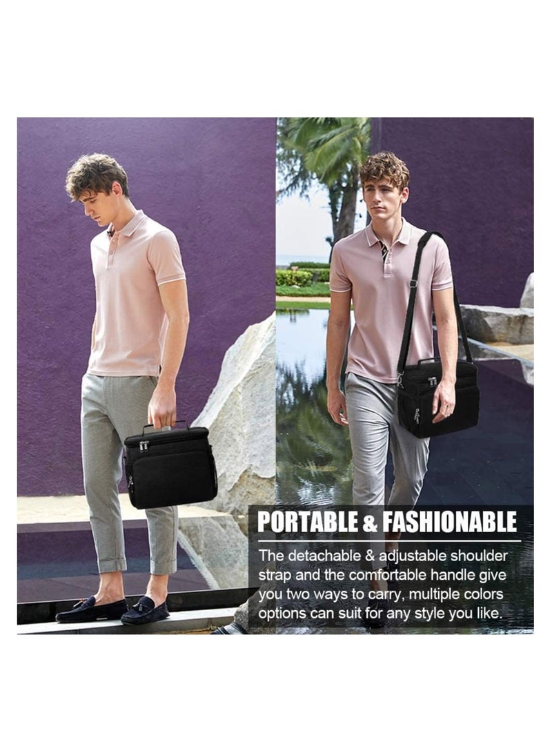 Bluejw Insulated Lunch Bag For Men Women Kids With Strap Handles, Wide Open Easy To Clean Insulated Lunch Bag Box For Office Work School Picnic Travel, Leakproof Thermal Cooler Insulated Lunch - Image 2