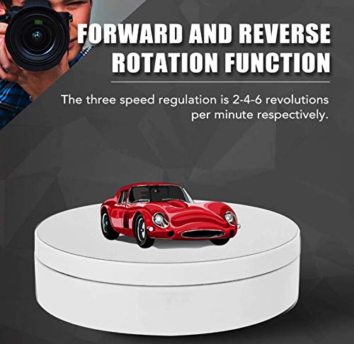 24x7 eMall Rotating Display Stand, 360 Degree Electric Rotating Turntable With Felt Finish for Photography Products Display, Jewellery, Cake and Collectibles, 4 Kgs Load, 8 Inch Diameter (Black) - Image 3