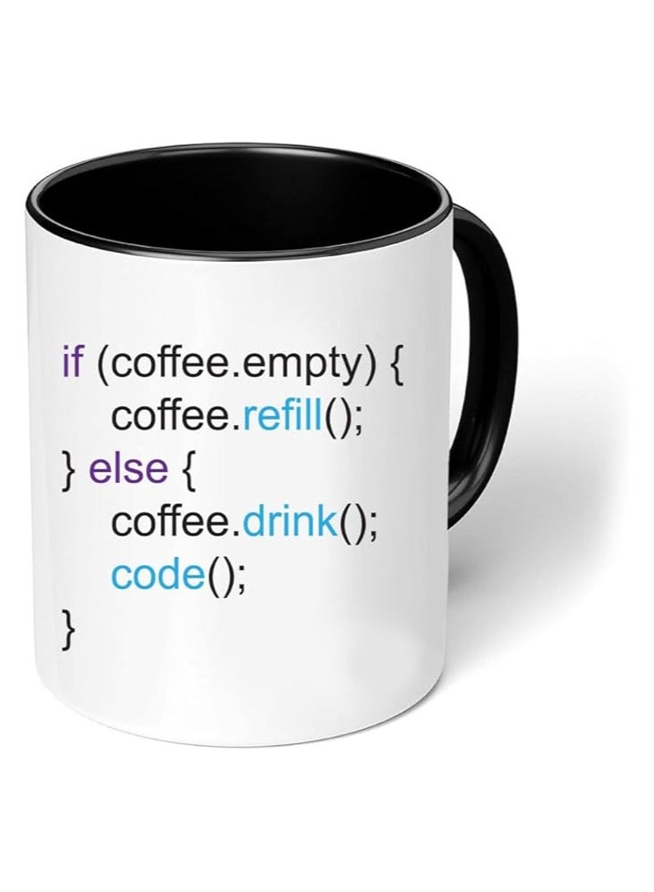 برينت شوب فور مي كوب قهوة Coder سعة 11 أونصة - حافظ على مستويات الكافيين عالية وتدفق التعليمات البرمجية الخاصة بك - هدية للمبرمج - مهندس البرمجيات - المطور - المبرمجون - الأصدقاء - زملاء العمل - Image 1
